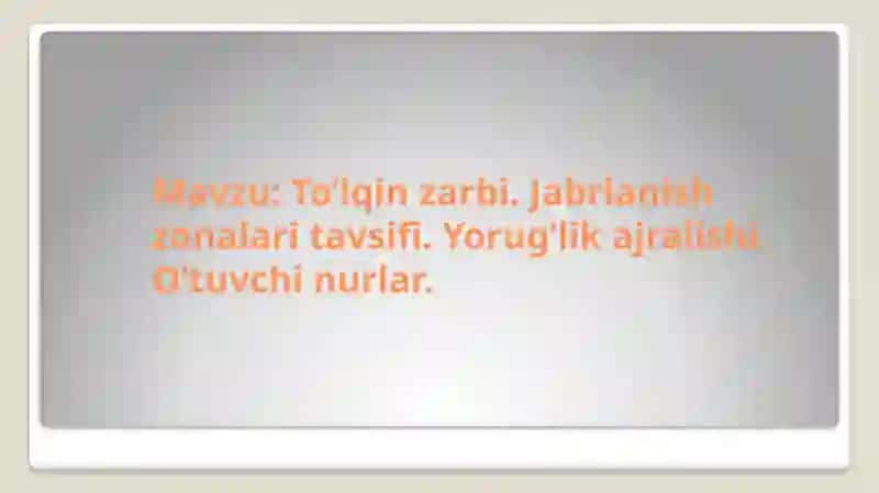 Toʻlqin zarbi  Jabrlanish zonalari 2