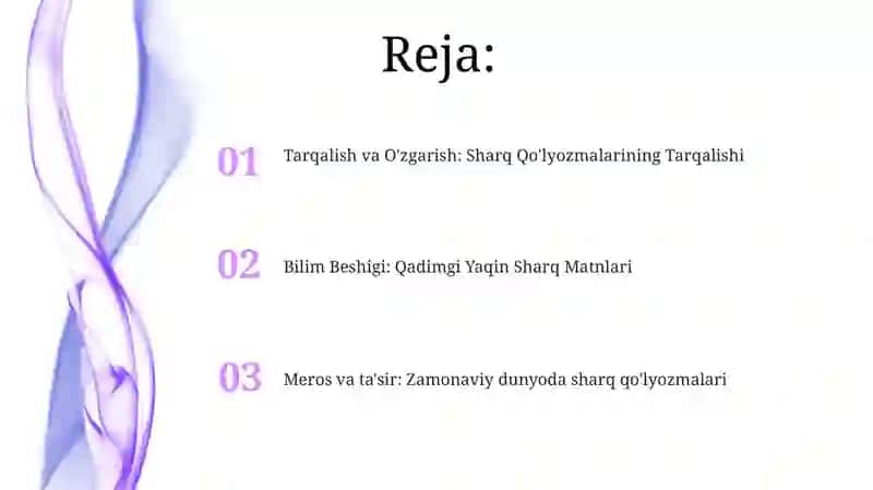 Sharq qo'lyozmalari va ularning svilizatsiya tarixidagi o'rni 2