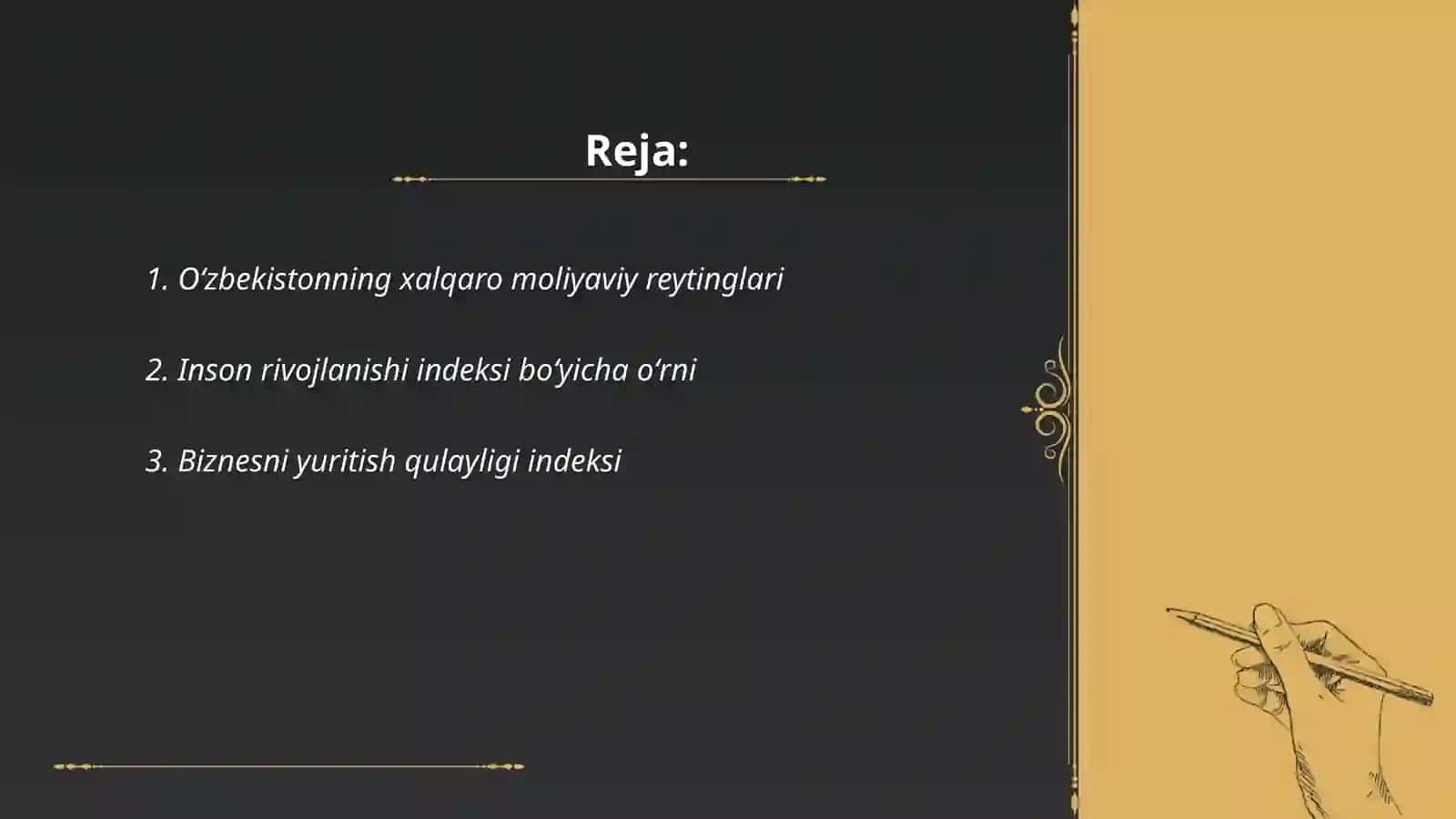 Oʻzbekistonning xalqaro moliyaviy reytinglari 2
