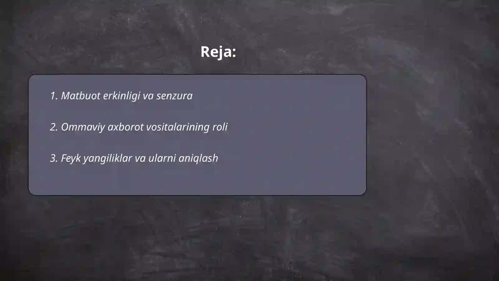 Matbuot erkinligi va senzura 2