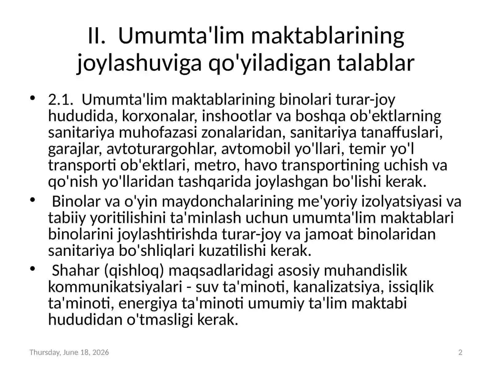 Maktab Loyihasini ekspertiza qilish 2