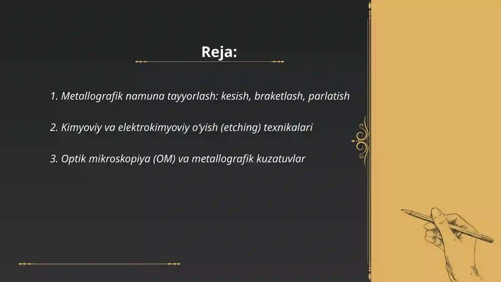 Metall va qotishmalarning strukturasini tekshirish usullari 2