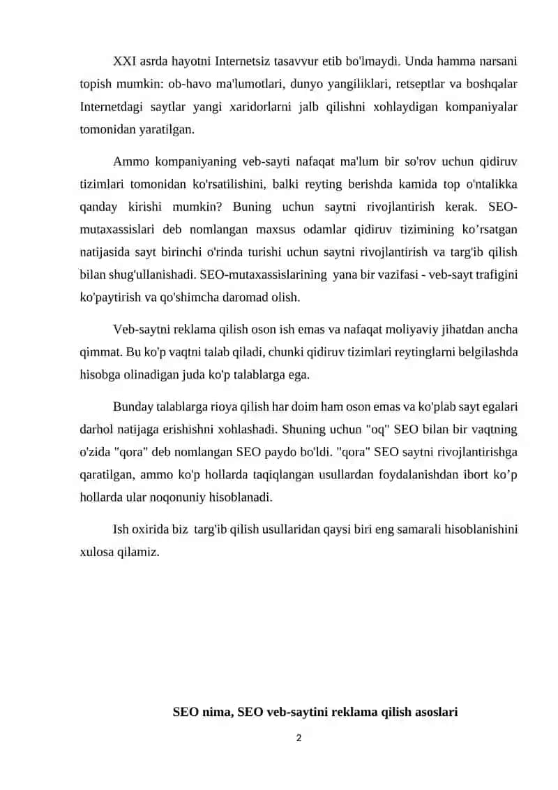 Qahvaxona Optimizatsiyalash Kursi 2