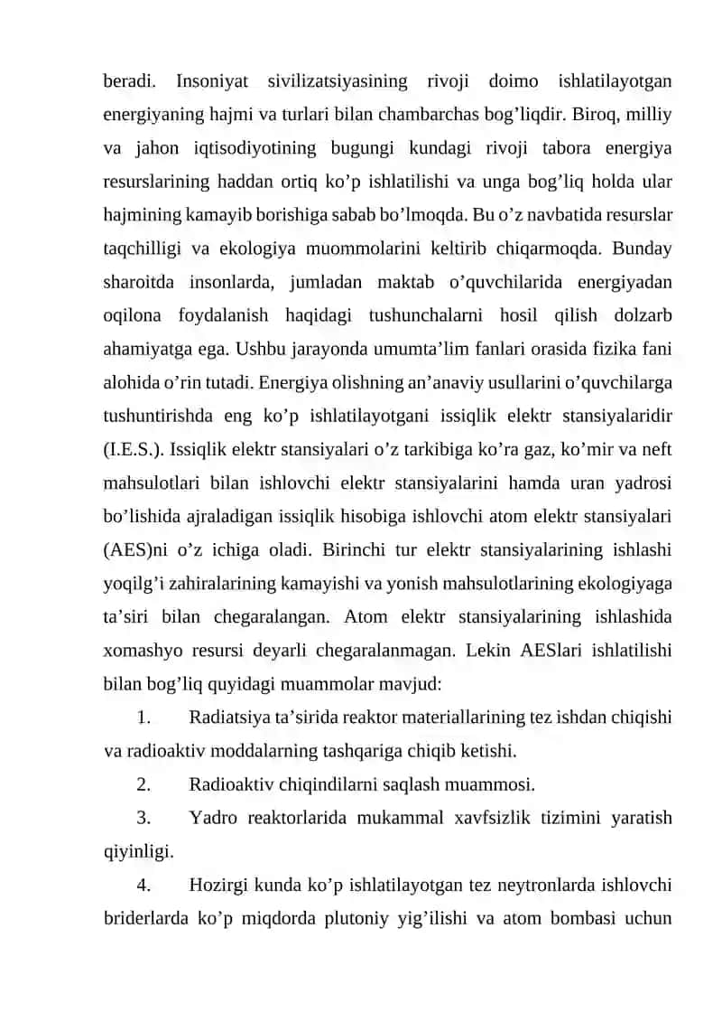Noan’anaviy energiya manbalari 2