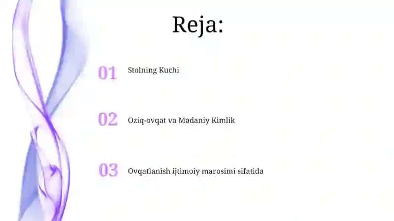 Ovqatlanish Ijtimoiy Marosimi 2