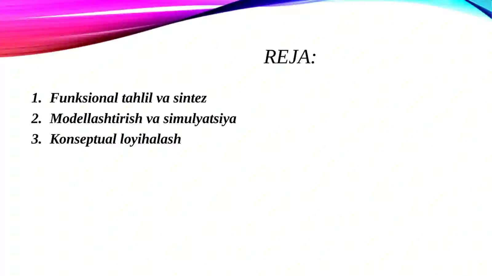 Mexatron modullarni loyihalash bosqichlari 2