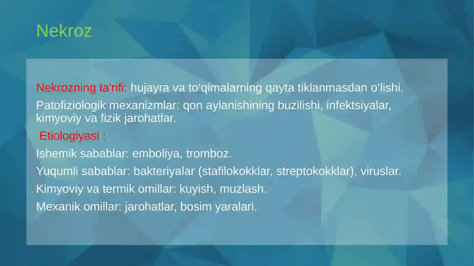 Qon aylanishi buzilishi kasalliklari 2
