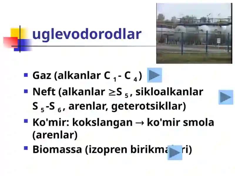 Tabiiy moddalar manbalari(organik) 2