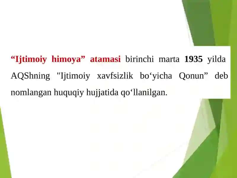 MAHOLINI IJTIMOIY HIMOYALASH ASOSLARI 2