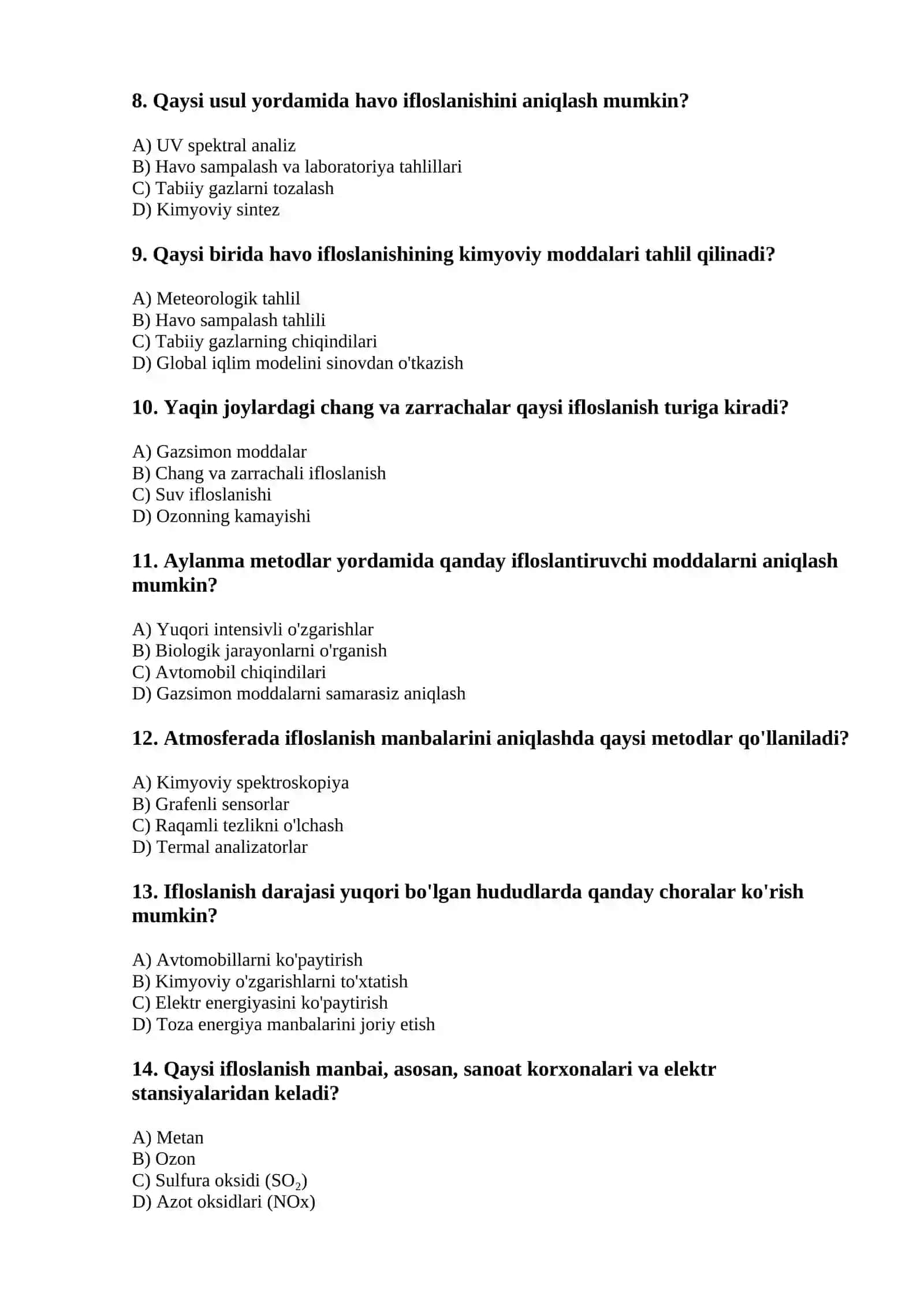 Atmosferaning ifloslanishi nima? 2