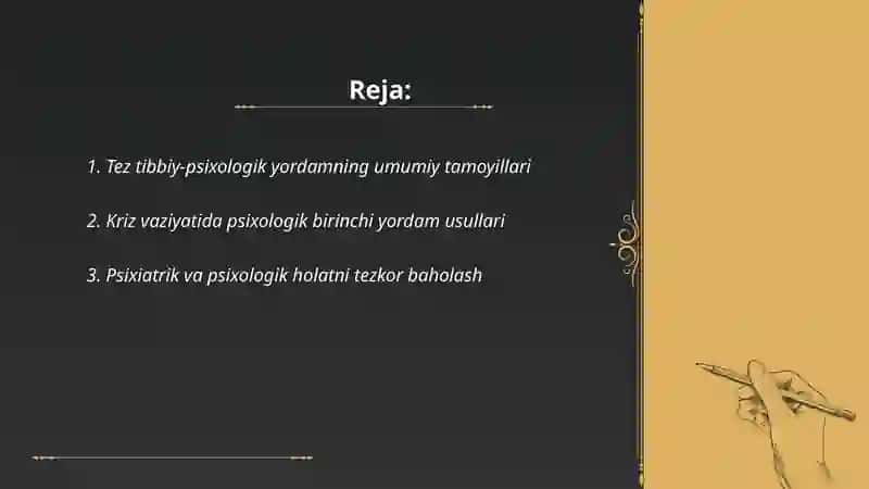 Tez tibbiy-psixalogik yordam tamoillari 2