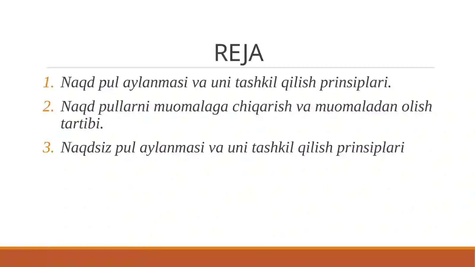 Naqd pul aylanmasi va uni tashkil qilish prinsiplari 2