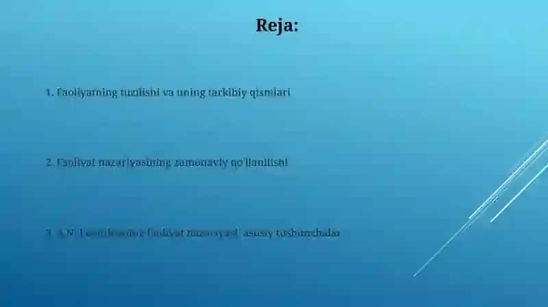 A.N. Leontevning faoliyat nazaryasi 2