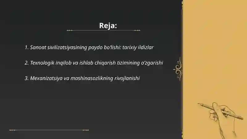 Sanoat sivilizatsiyaning paydo bo‘lishi 2