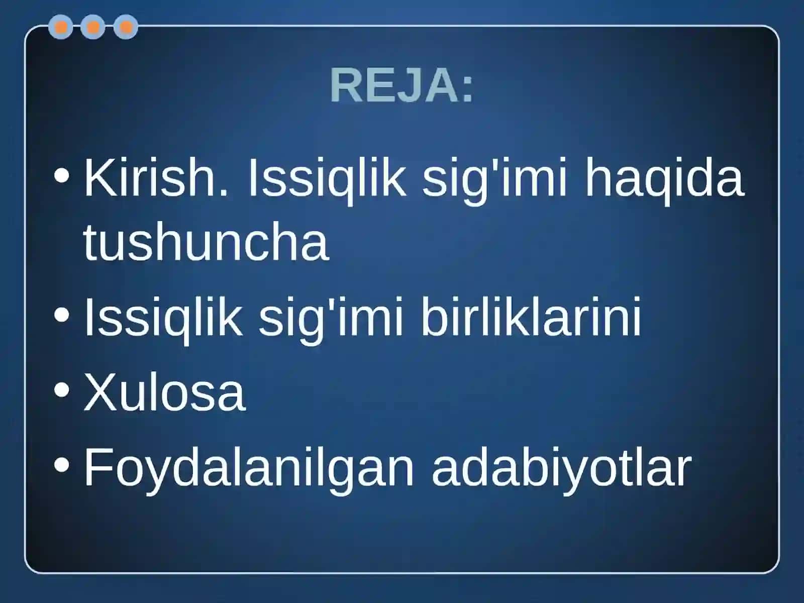 Issiqlik sigʻimi 2