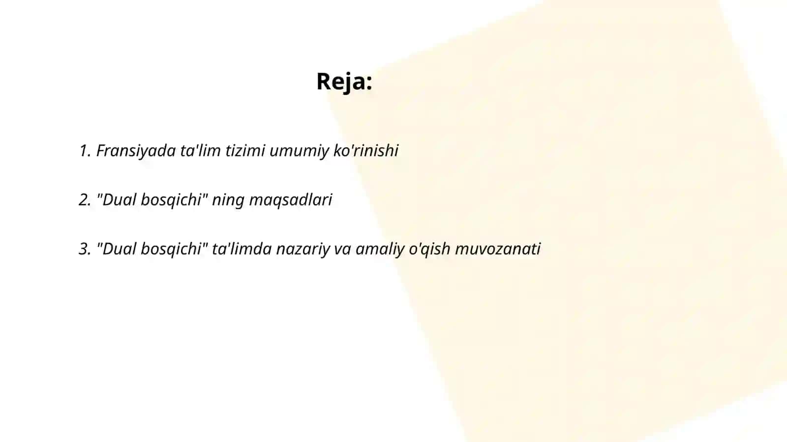 Fransiyada ta'lim tizimi "dual bosqichi" xususiyatlari 2