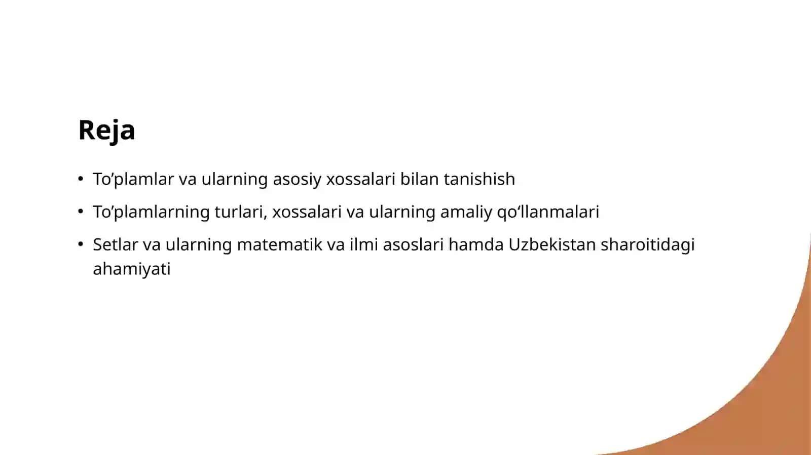 To’plamlar va ularning xossalari 2