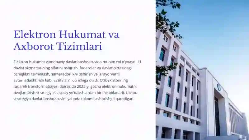 Elektron Hukumat va Axborot Tizimlari 2
