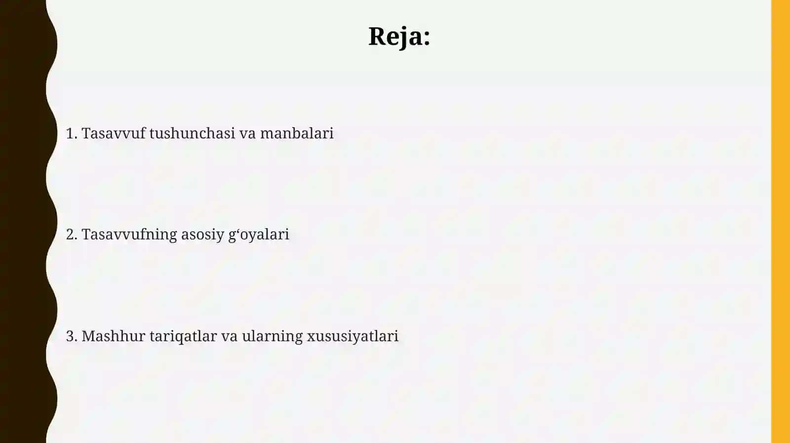 Tasavvuf ta’limoti va tariqatlari 2