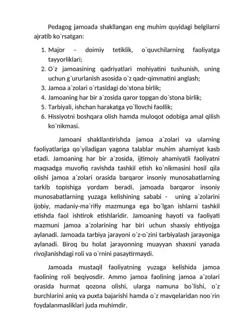 Mehnat jamoasi va uning shakllanishi 2
