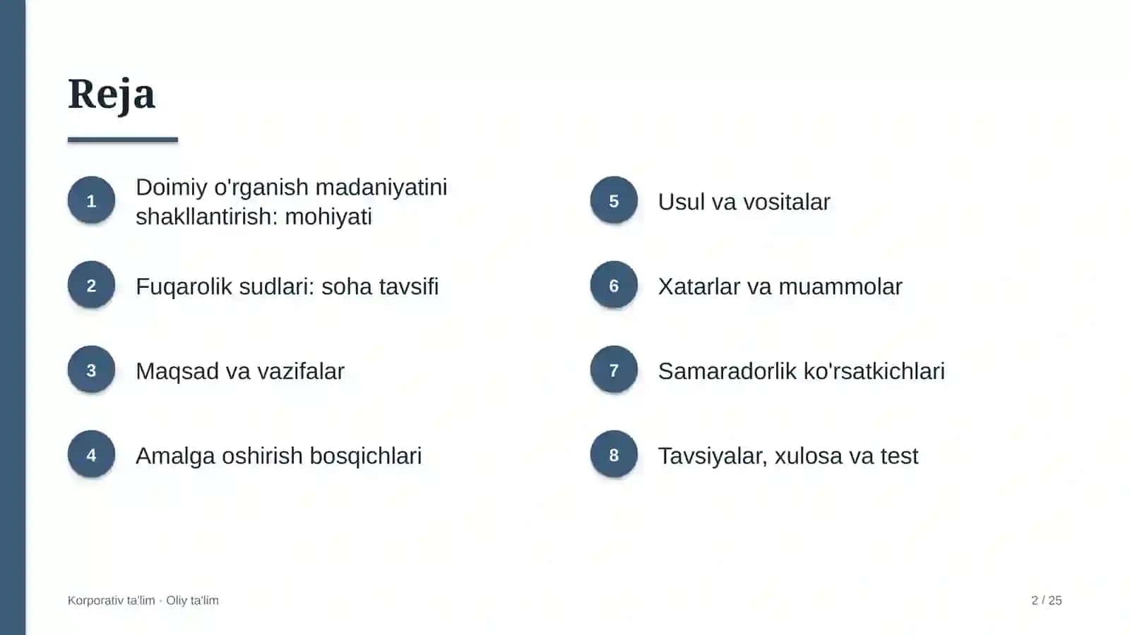 fuqarolik sudlarida doimiy o'rganish madaniyatini shakllantirish 7157 2
