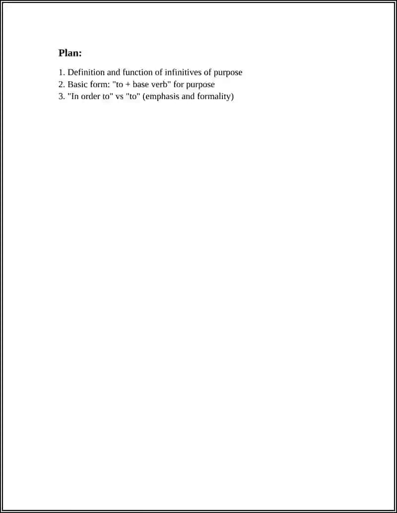 Theme: INFINITIVES OF PURPOSE 2