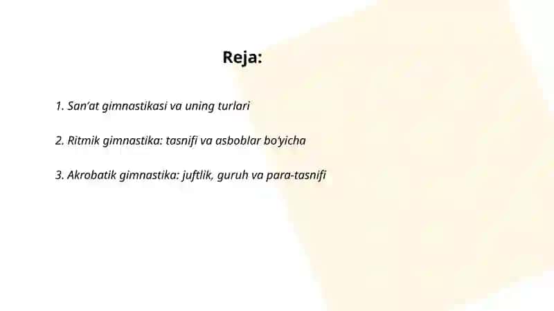 Gimnastika turlari va ularni tasnifi 2
