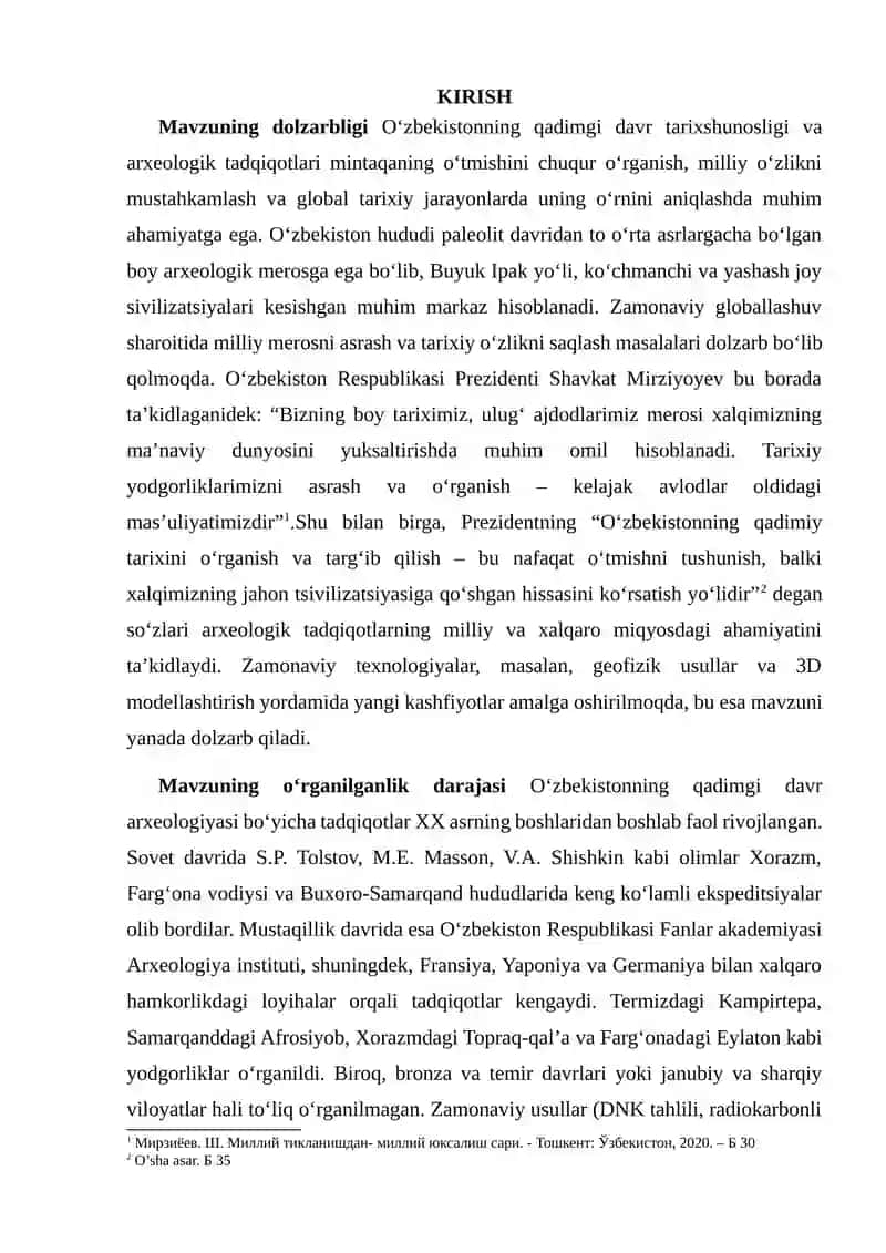 Arxeologik tadqiqotlar tahlili 2