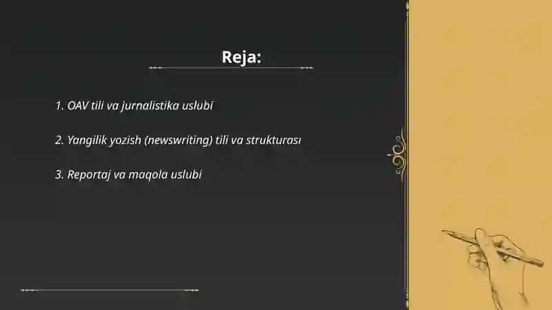Media tili va uslubi 2