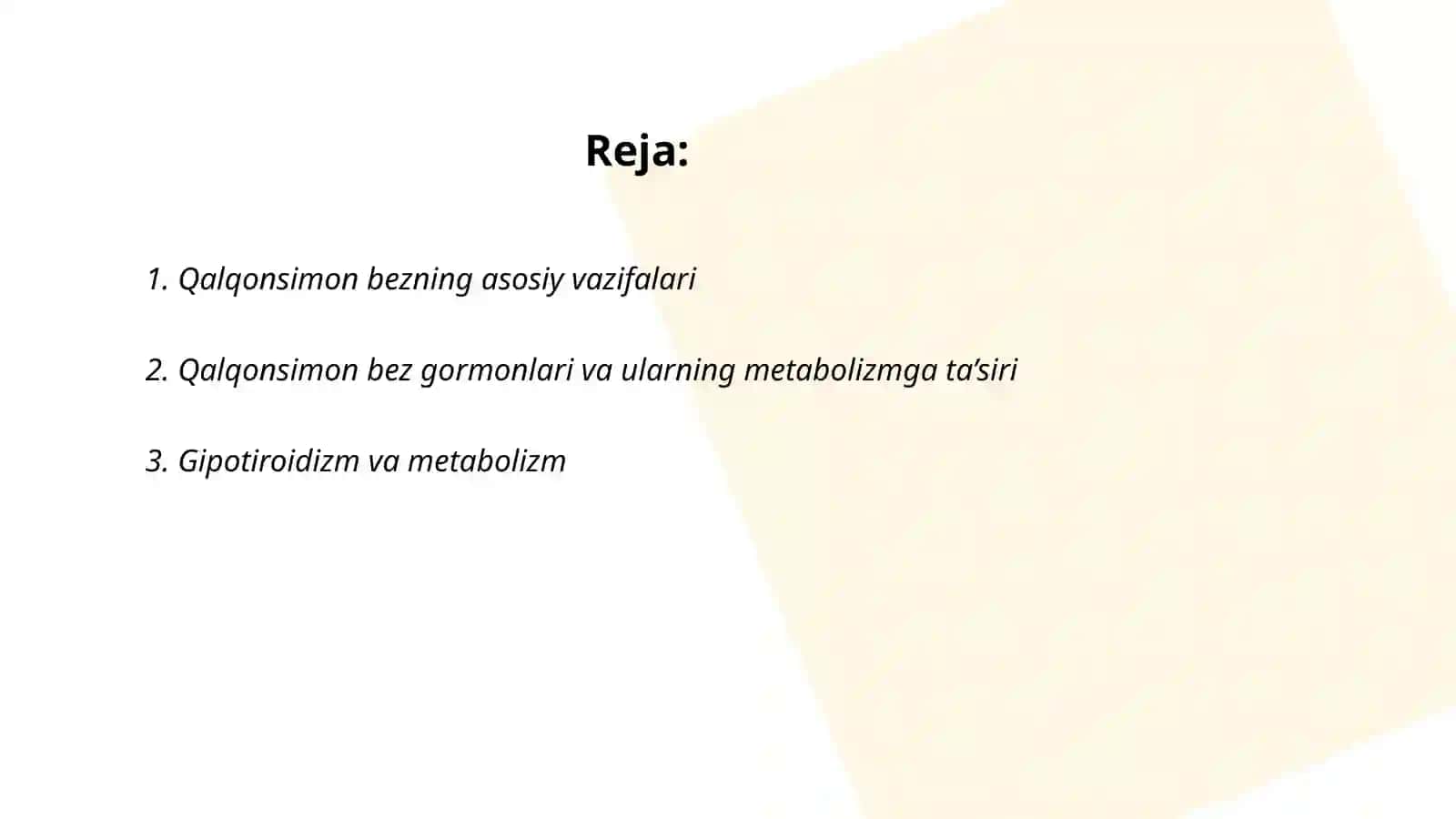 Qalqonsimon Bezning Metabolizmga Ta'siri 2