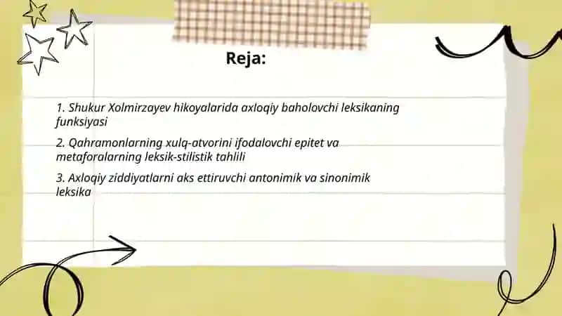 Shukur Xolmirzayev hikoyalari 2