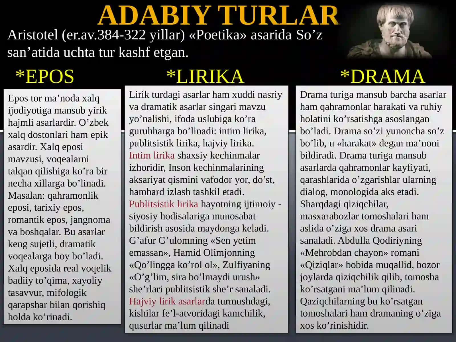 DRAMATIK ASARLAR TAHLILI 2