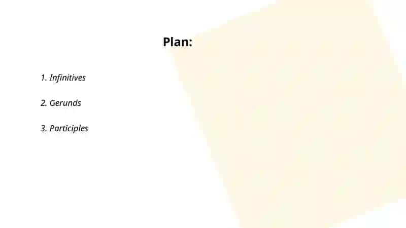 Non-finite forms of the verb 2