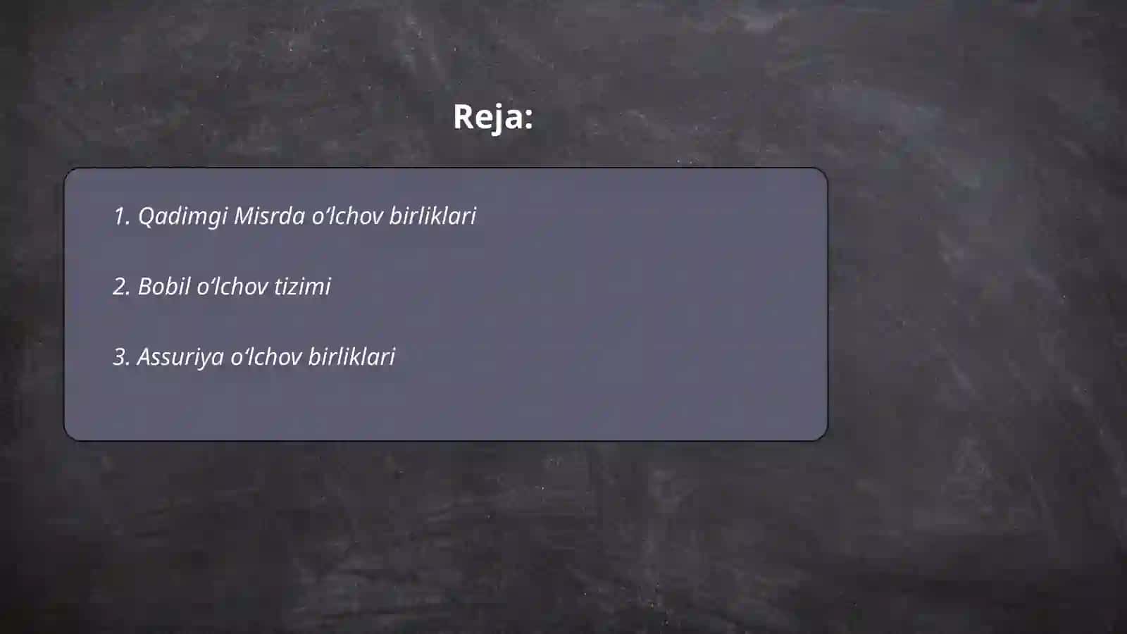 Qadimgi sharqda oʻlchov birliklari 2