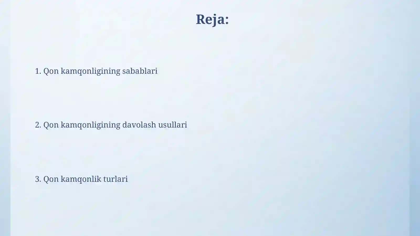 Kamqonlik turlari 2