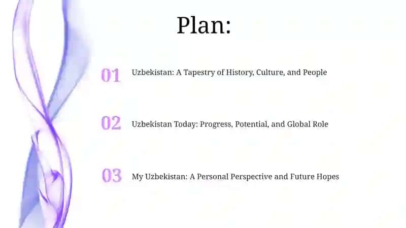 Presentation on "Uzbekistan is my motherland" 2