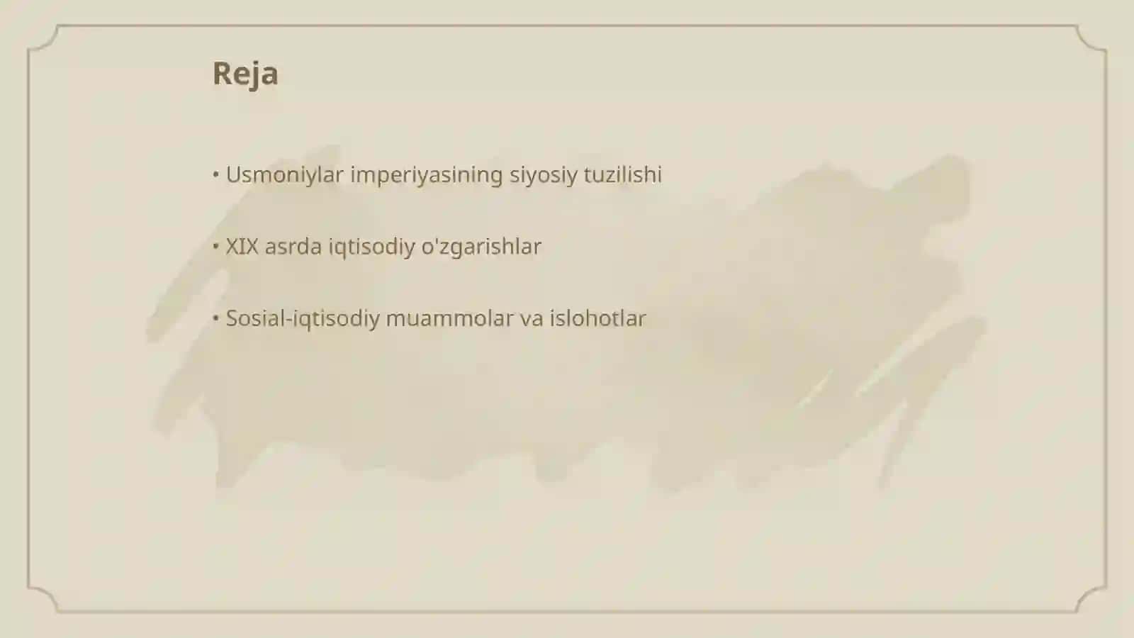 XIX - asr ohirlarida Usmoniylar imperiyasi 2