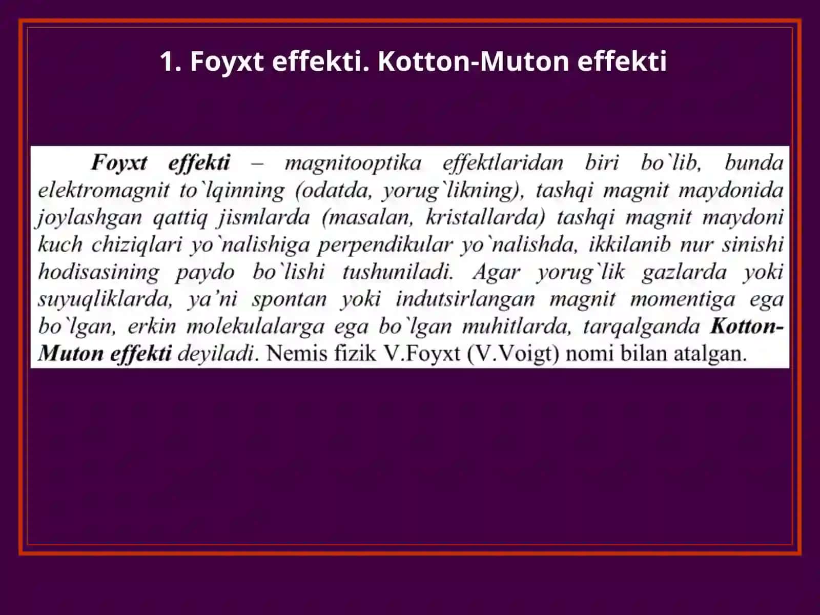Nurning magnit maydоnida ikkilanib sinishi 2