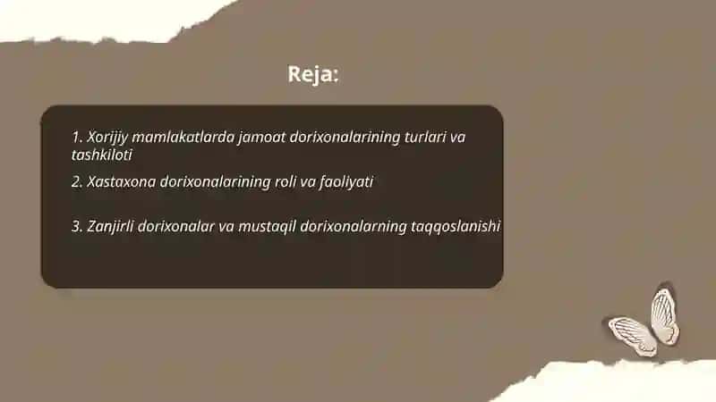 Xorijiy mamlakatlarda dorixonalar turlari va ularning faoliyati 2