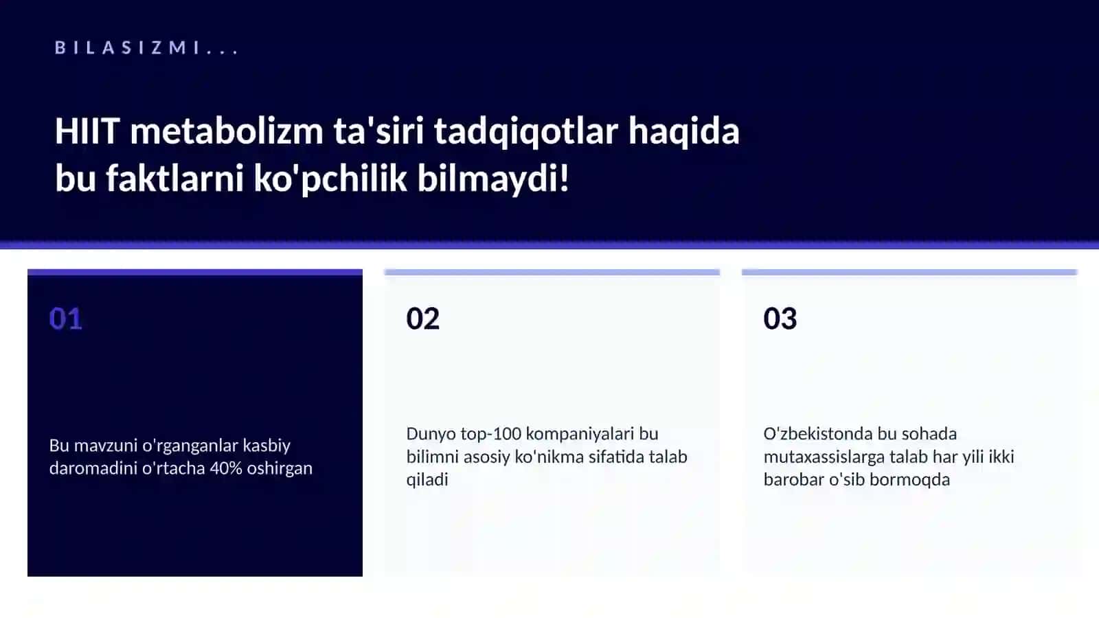 HIIT metabolizm ta'siri tadqiqotlar 2
