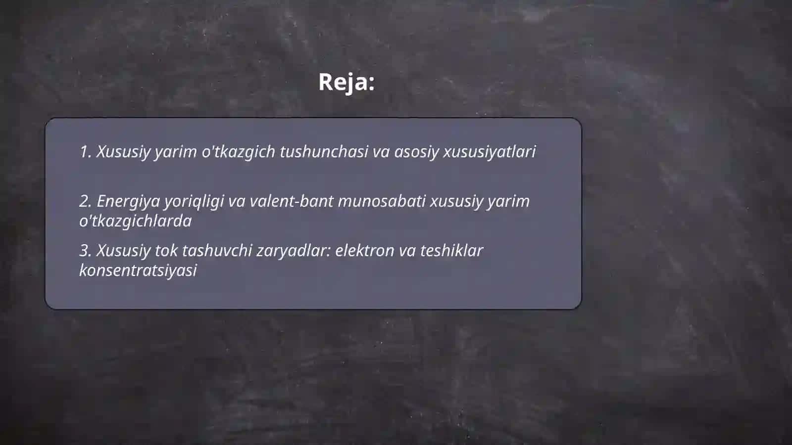 Xususiy yarim o‘tkazgichlar 2
