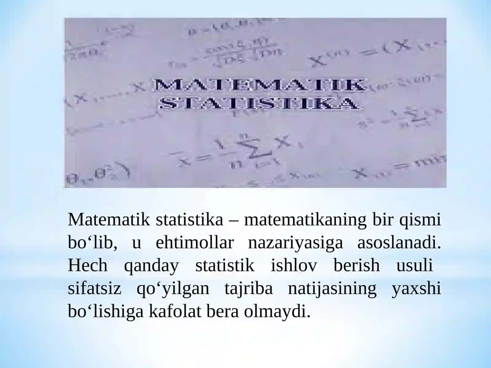 Matematik statistika 2