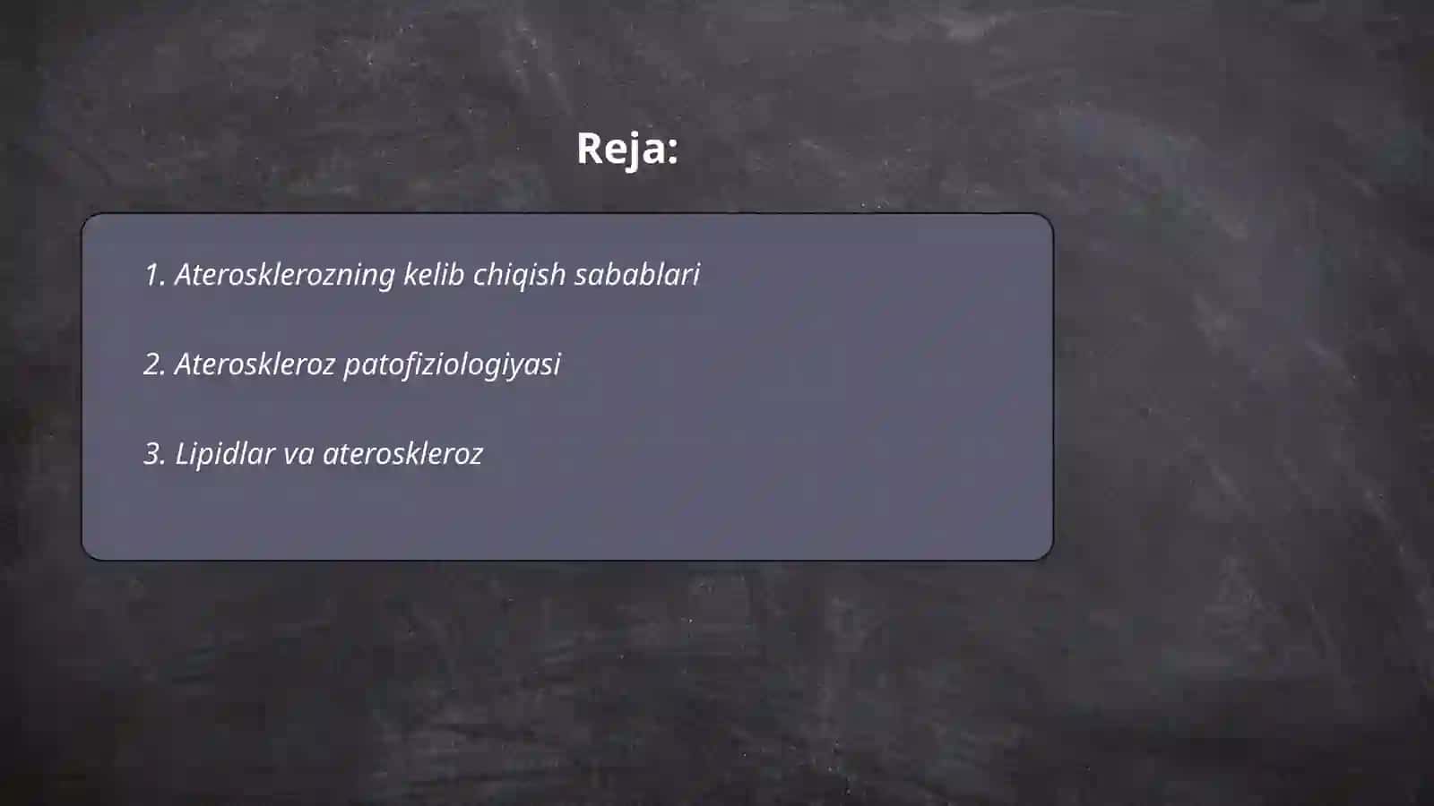 Ateroskleroz va uning nazariyalari 2