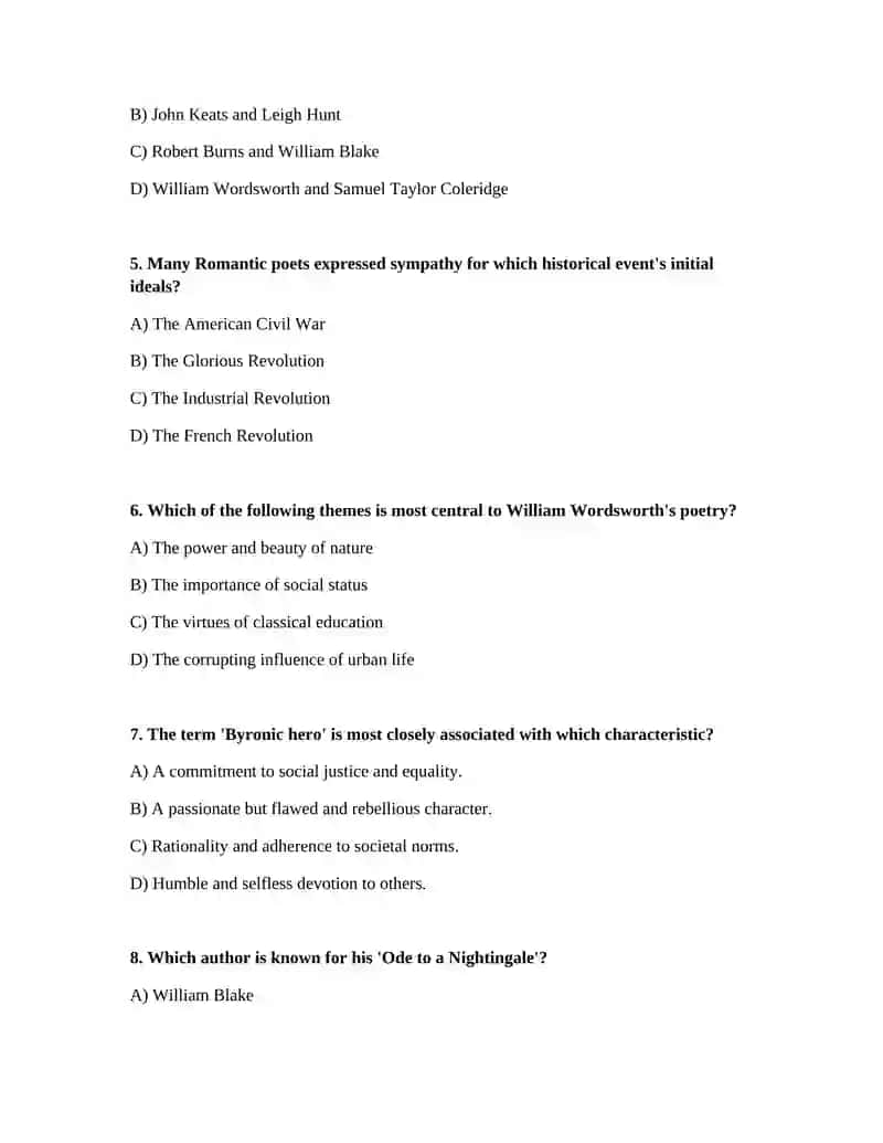 Romanticism in English Literature 2
