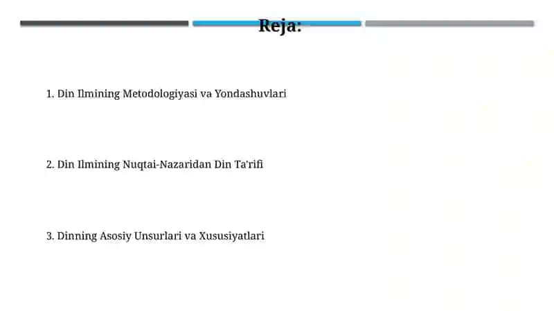 Dinshunoslik fanidan 2