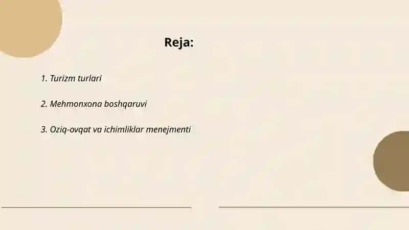 Tourism and Hospitality 2