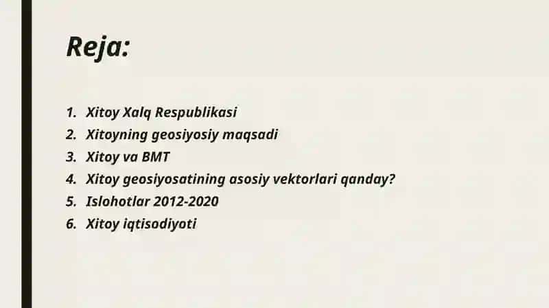 Zamonaviy geosiyosatda xitoy omili 2