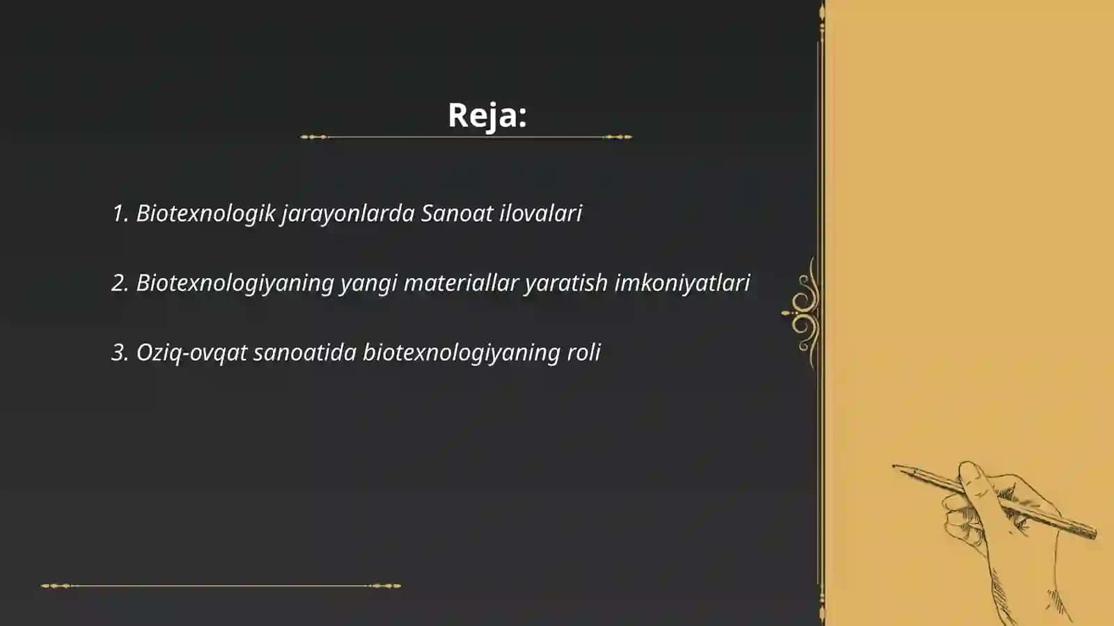 Biotexnologik Jarayonlar Sanoat Ilovalari 2