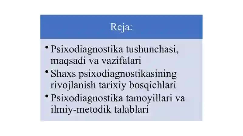 Shaxs psixodiagnostikasida qo’llaniladigan metodikalar tasnifi. 2