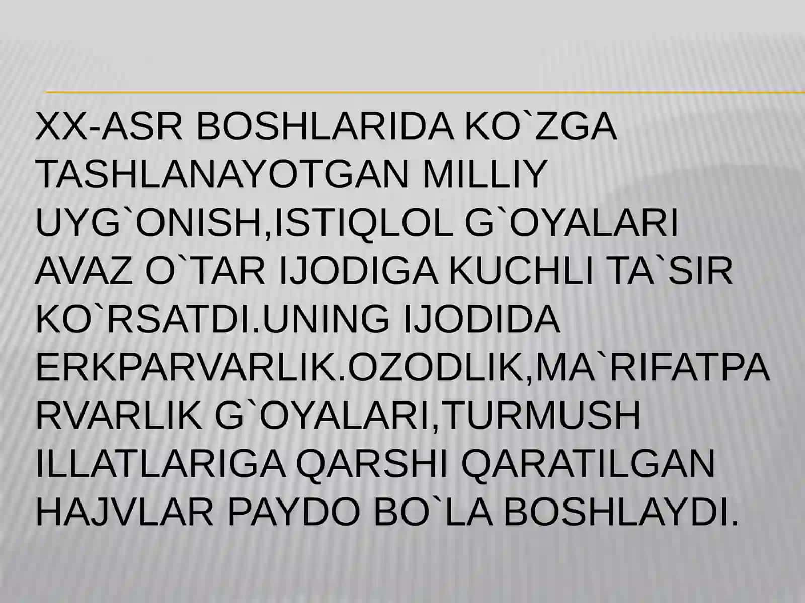 Avaz O‘tar hayoti va ijodi. 2